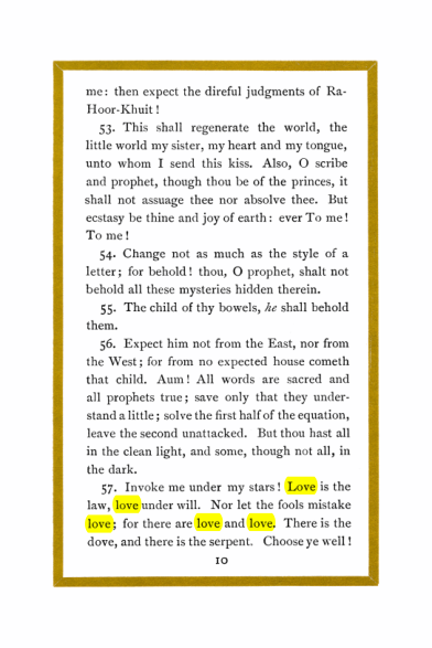 Original scan of Liber Al vel Legis, PDF page 10