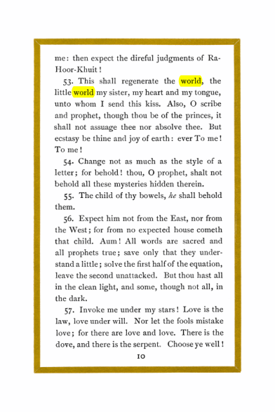 Original scan of Liber Al vel Legis, PDF page 10