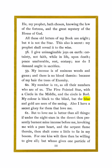 Original scan of Liber Al vel Legis, PDF page 11