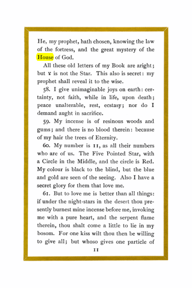 Original scan of Liber Al vel Legis, PDF page 11