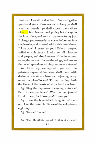 Original scan of Liber Al vel Legis, PDF page 12