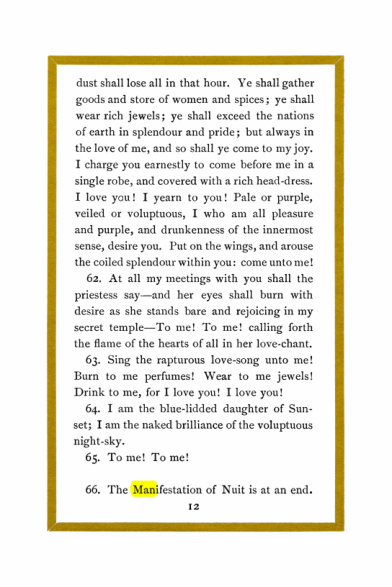 Original scan of Liber Al vel Legis, PDF page 12