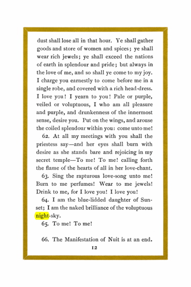 Original scan of Liber Al vel Legis, PDF page 12