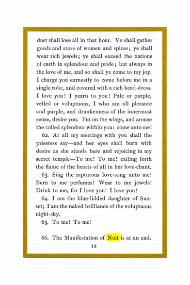 Original scan of Liber Al vel Legis, PDF page 12
