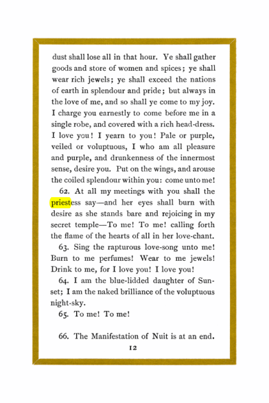 Original scan of Liber Al vel Legis, PDF page 12