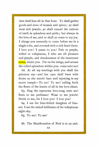 Original scan of Liber Al vel Legis, PDF page 12