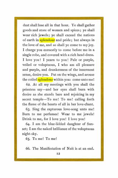 Original scan of Liber Al vel Legis, PDF page 12