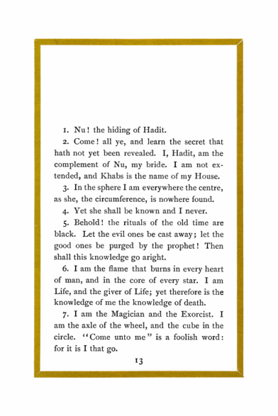 Original scan of Liber Al vel Legis, PDF page 13