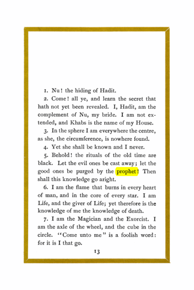 Original scan of Liber Al vel Legis, PDF page 13