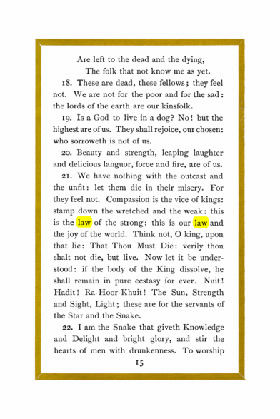 Original scan of Liber Al vel Legis, PDF page 15