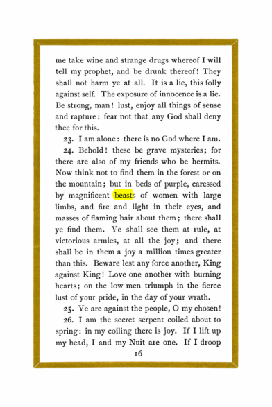 Original scan of Liber Al vel Legis, PDF page 16