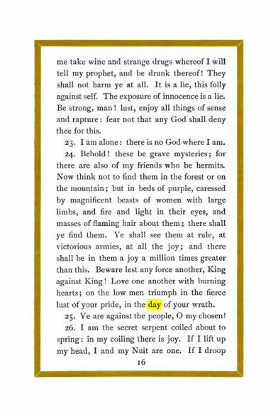 Original scan of Liber Al vel Legis, PDF page 16