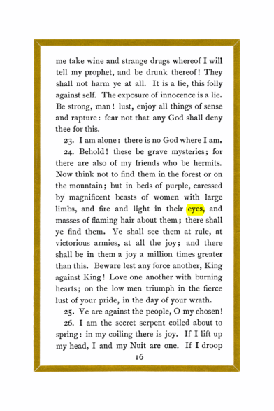 Original scan of Liber Al vel Legis, PDF page 16