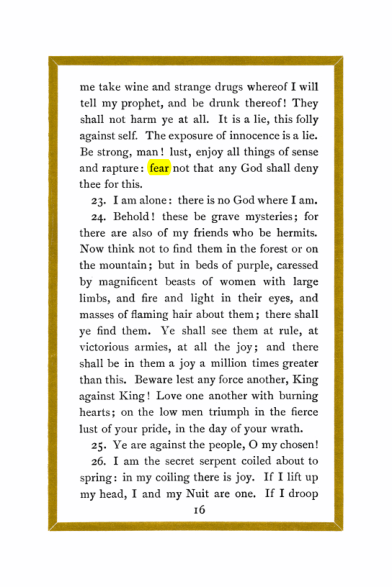 Original scan of Liber Al vel Legis, PDF page 16