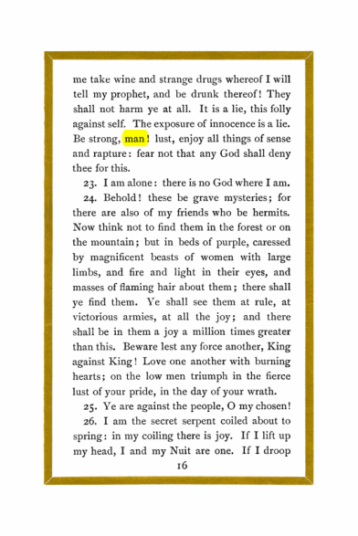 Original scan of Liber Al vel Legis, PDF page 16