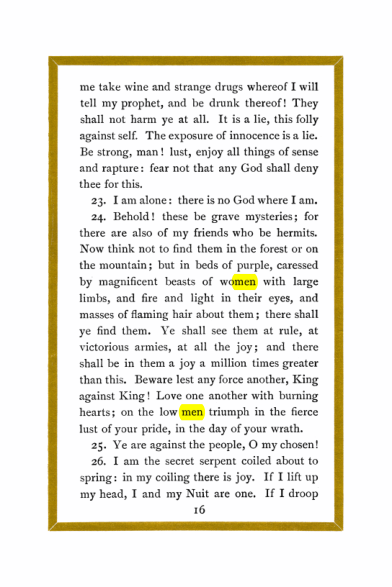 Original scan of Liber Al vel Legis, PDF page 16
