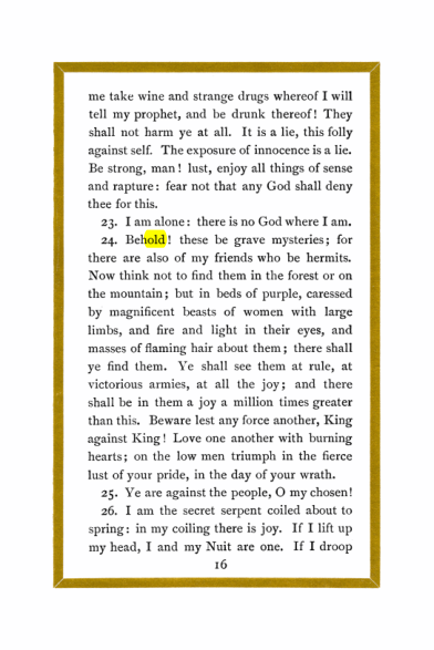 Original scan of Liber Al vel Legis, PDF page 16
