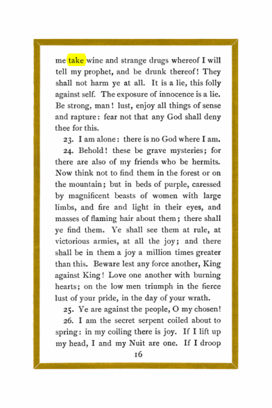 Original scan of Liber Al vel Legis, PDF page 16