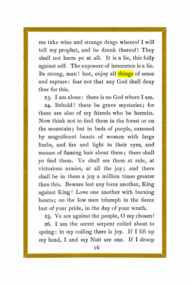 Original scan of Liber Al vel Legis, PDF page 16