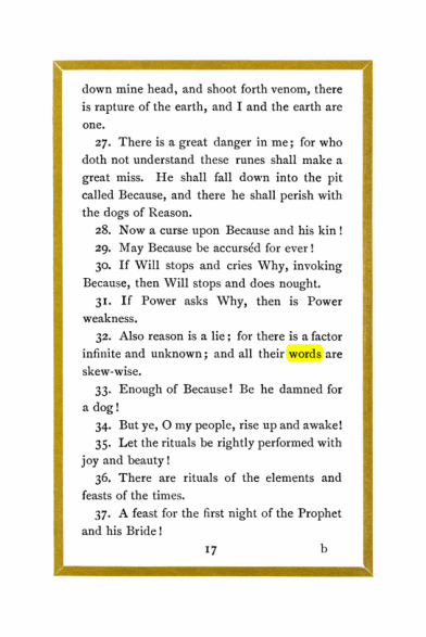 Original scan of Liber Al vel Legis, PDF page 17