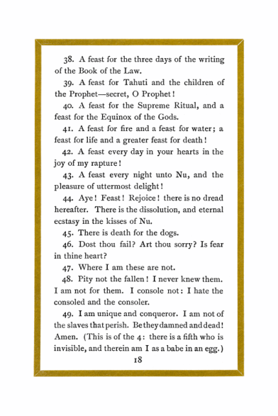 Original scan of Liber Al vel Legis, PDF page 18