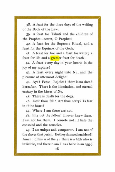 Original scan of Liber Al vel Legis, PDF page 18