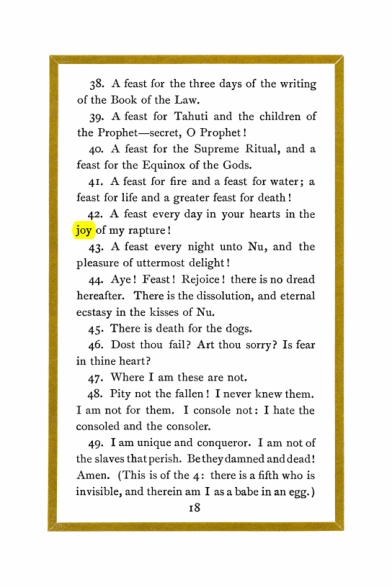 Original scan of Liber Al vel Legis, PDF page 18