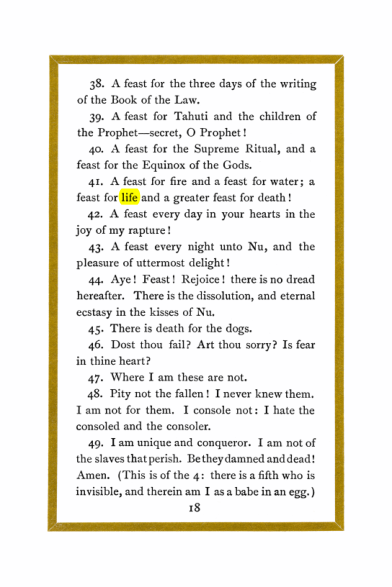 Original scan of Liber Al vel Legis, PDF page 18