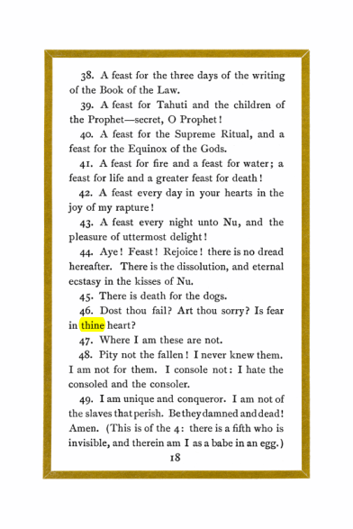 Original scan of Liber Al vel Legis, PDF page 18