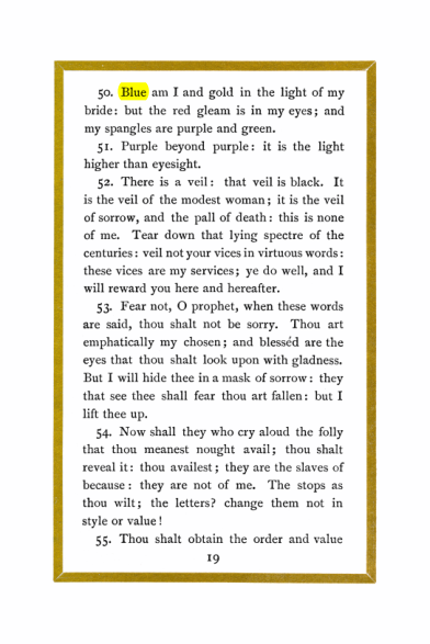 Original scan of Liber Al vel Legis, PDF page 19