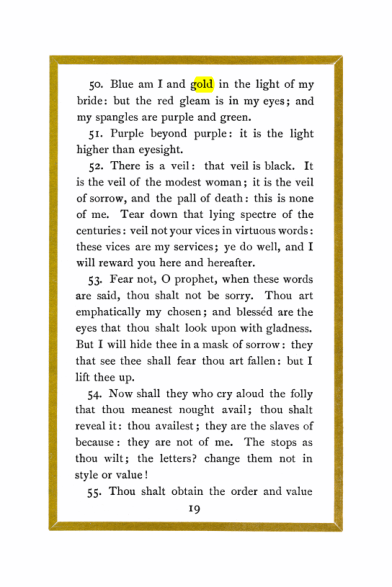Original scan of Liber Al vel Legis, PDF page 19