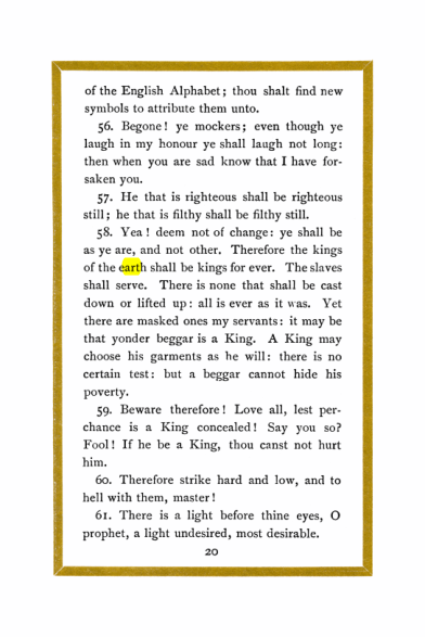 Original scan of Liber Al vel Legis, PDF page 20