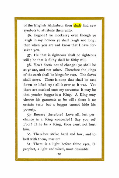 Original scan of Liber Al vel Legis, PDF page 20
