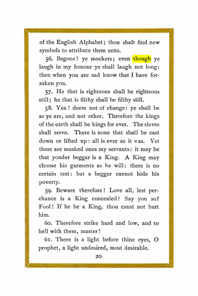 Original scan of Liber Al vel Legis, PDF page 20