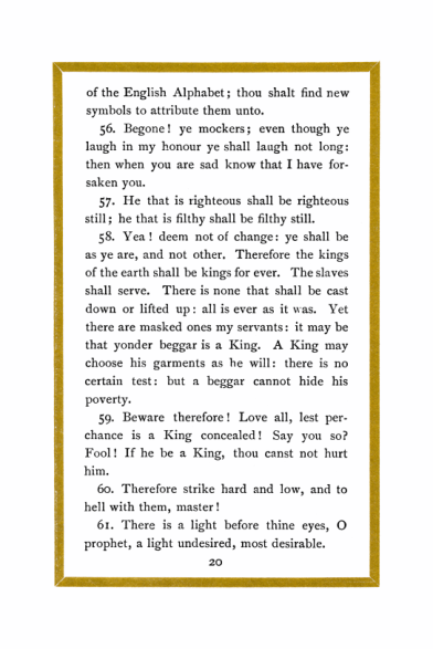 Original scan of Liber Al vel Legis, PDF page 20
