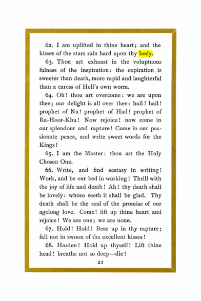 Original scan of Liber Al vel Legis, PDF page 21