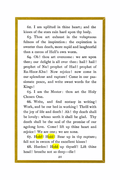 Original scan of Liber Al vel Legis, PDF page 21