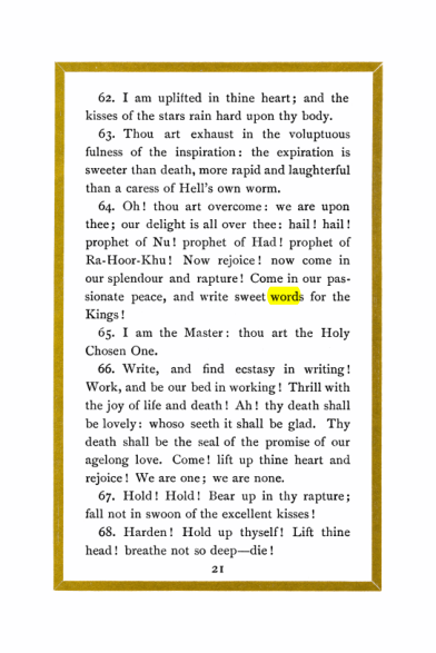 Original scan of Liber Al vel Legis, PDF page 21