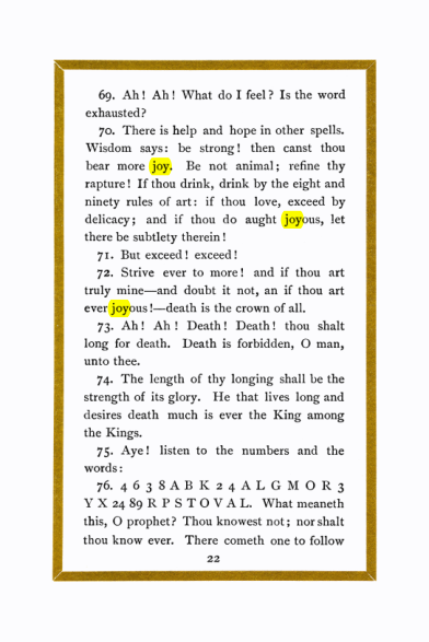 Original scan of Liber Al vel Legis, PDF page 22