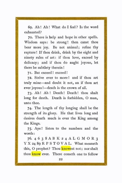 Original scan of Liber Al vel Legis, PDF page 22