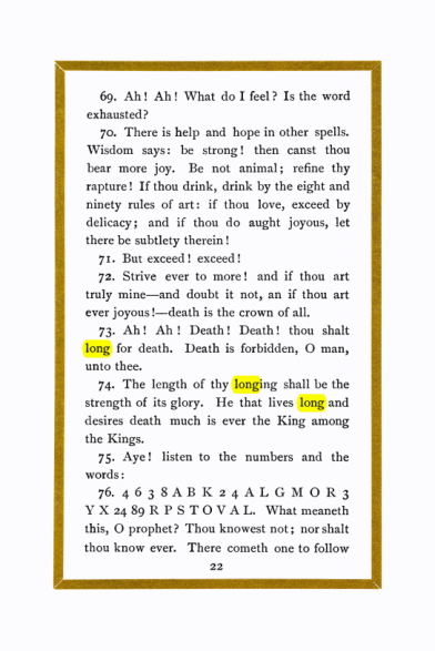 Original scan of Liber Al vel Legis, PDF page 22