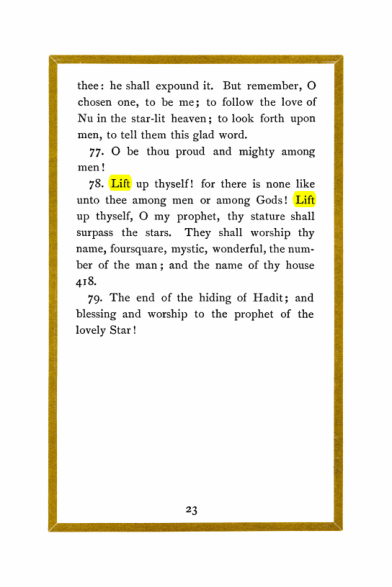 Original scan of Liber Al vel Legis, PDF page 23
