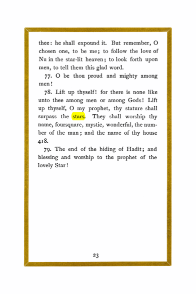Original scan of Liber Al vel Legis, PDF page 23