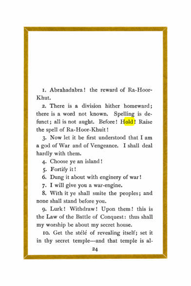 Original scan of Liber Al vel Legis, PDF page 24
