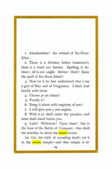 Original scan of Liber Al vel Legis, PDF page 24