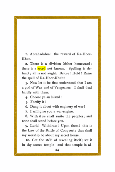 Original scan of Liber Al vel Legis, PDF page 24