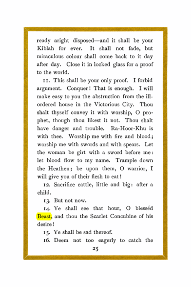 Original scan of Liber Al vel Legis, PDF page 25