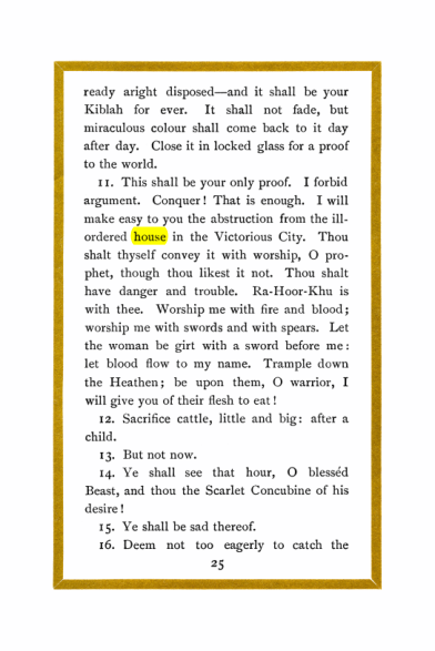 Original scan of Liber Al vel Legis, PDF page 25