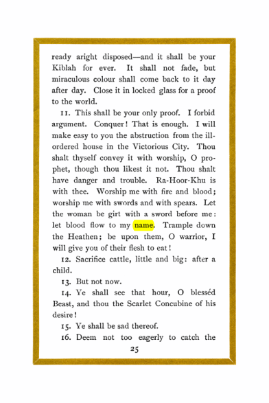 Original scan of Liber Al vel Legis, PDF page 25