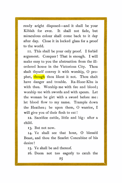 Original scan of Liber Al vel Legis, PDF page 25